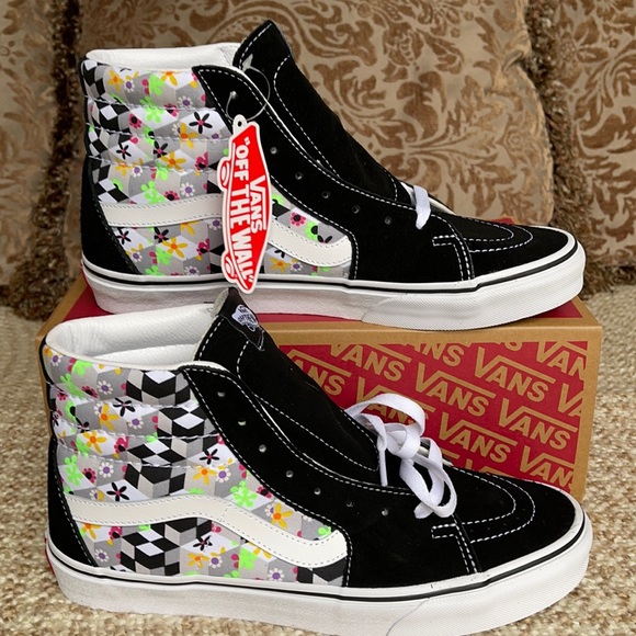 Vans Sk8-Hi Checker Cube Black/True White Men’s - Picture 2 of 16